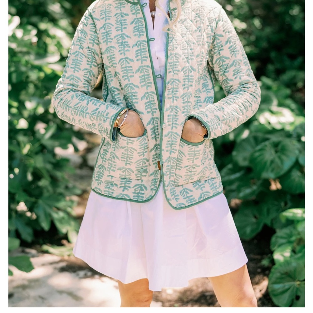 Green Patterned Women's Jacket